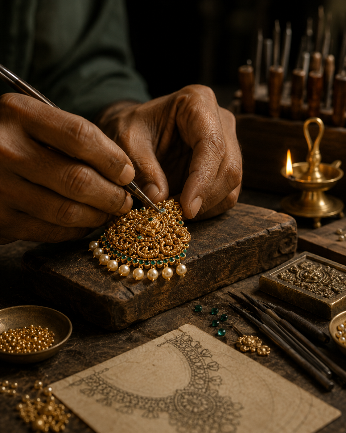 Handcrafted jewellery craftsmanship